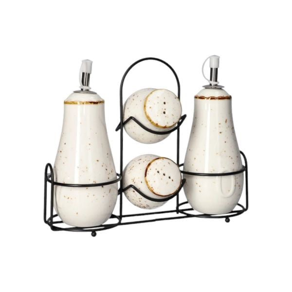 Heirloom Ceramic Condiment Set