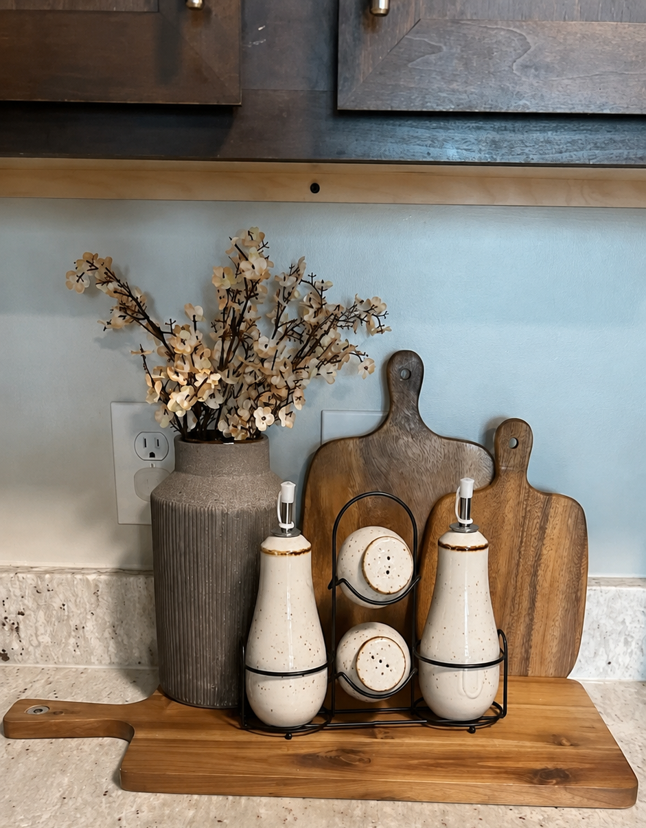 Heirloom Ceramic Condiment Set