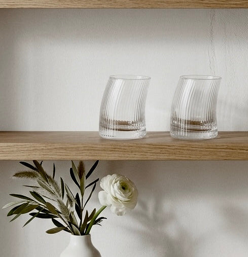Flou — Ribbed Short Glass Set