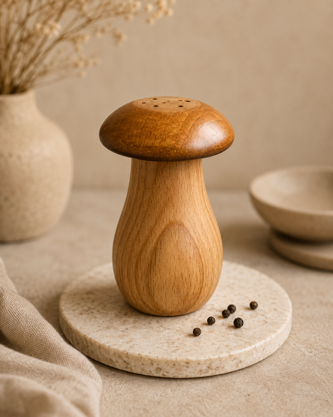 Acacia Mushroom Spice Mill
