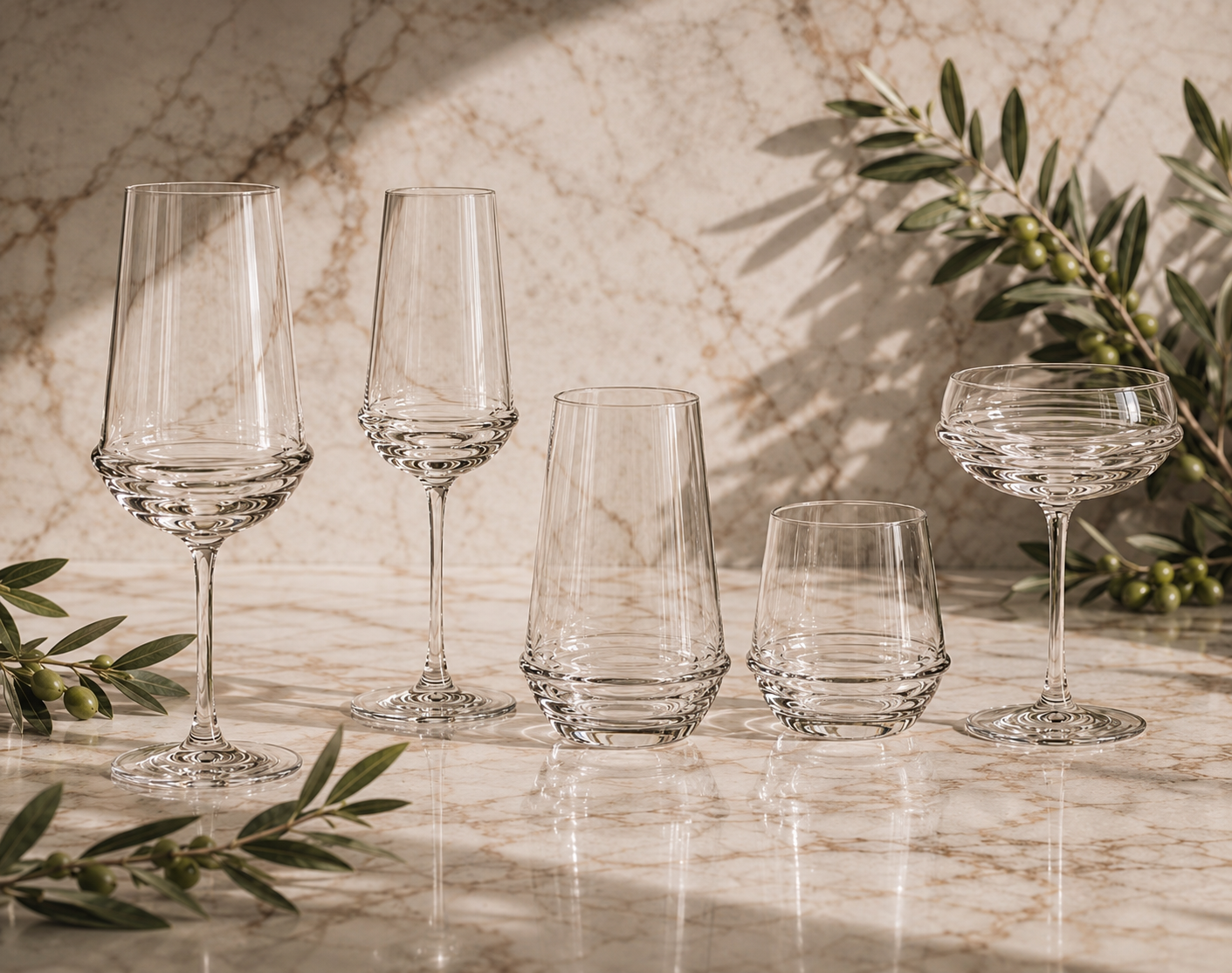 The Oasis Glass Collection — Set of 4