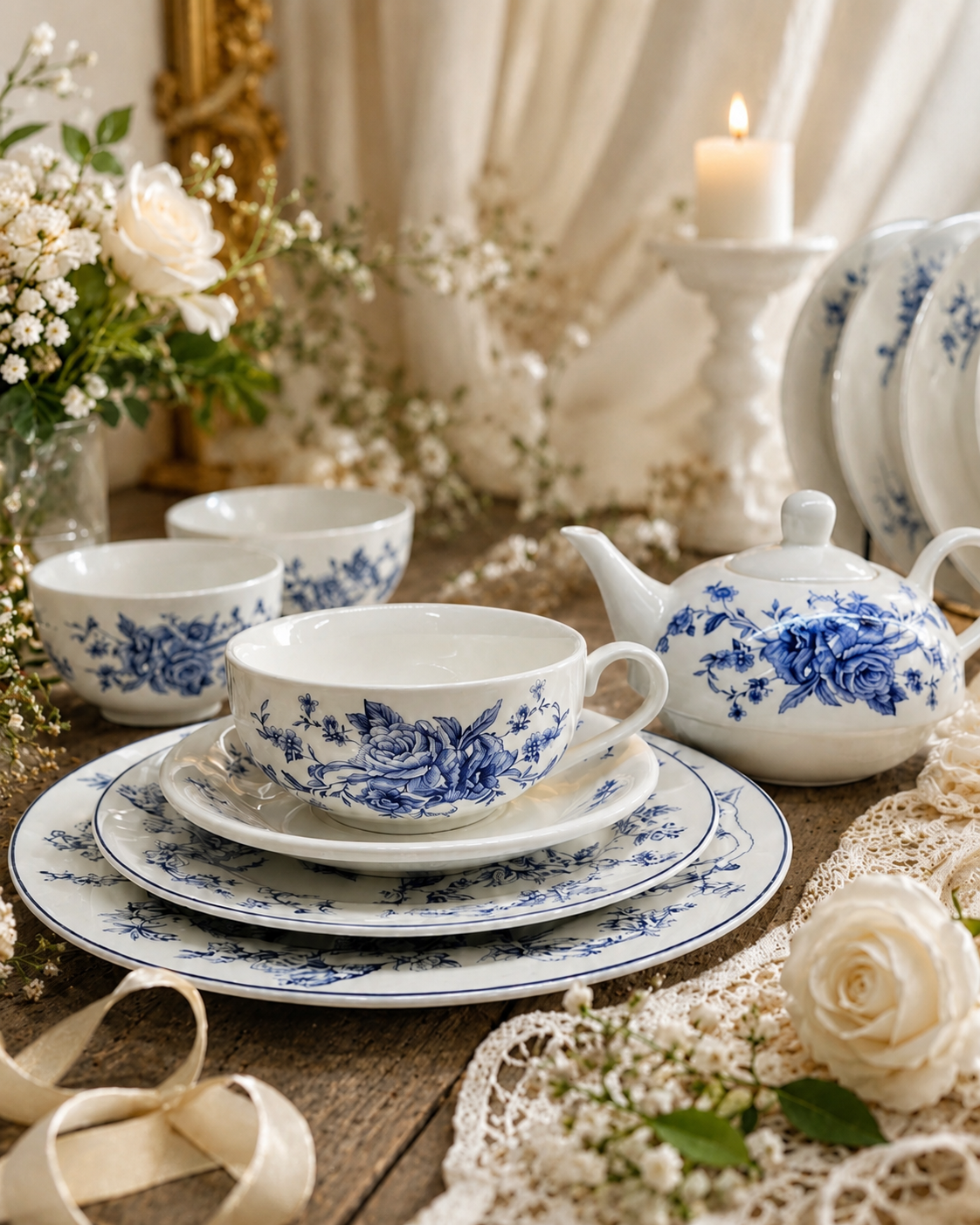 Azure Vintage Plates