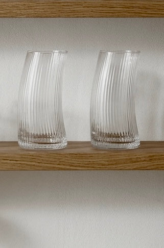Flou — Ribbed Tall Glass Set
