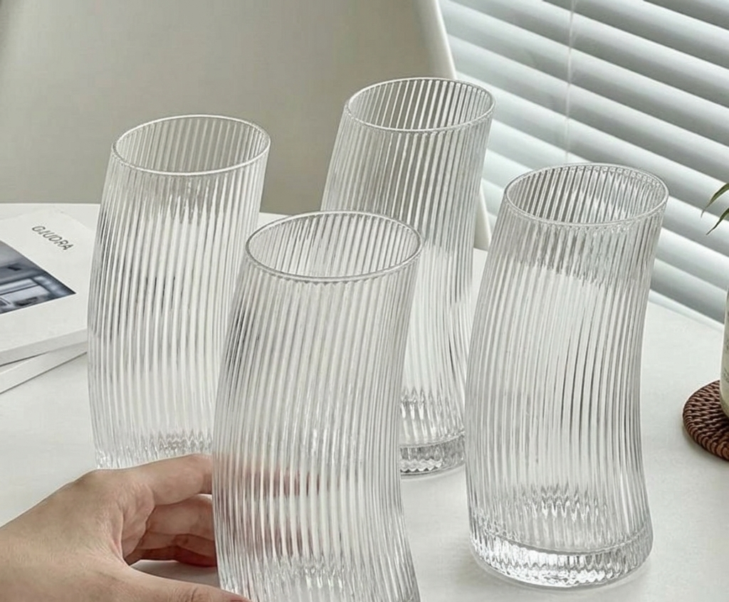 Flou — Ribbed Tall Glass Set