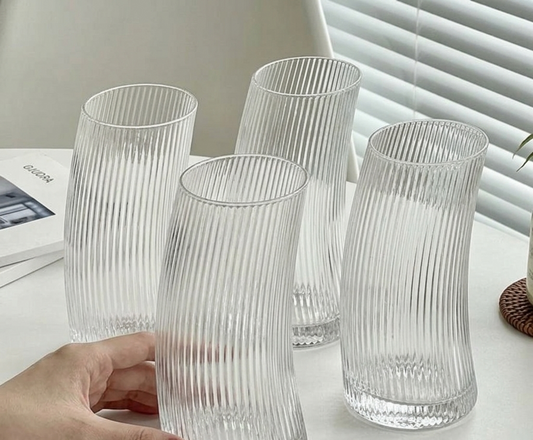 Flou — Ribbed Tall Glass Set